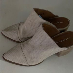 Cream colored mules